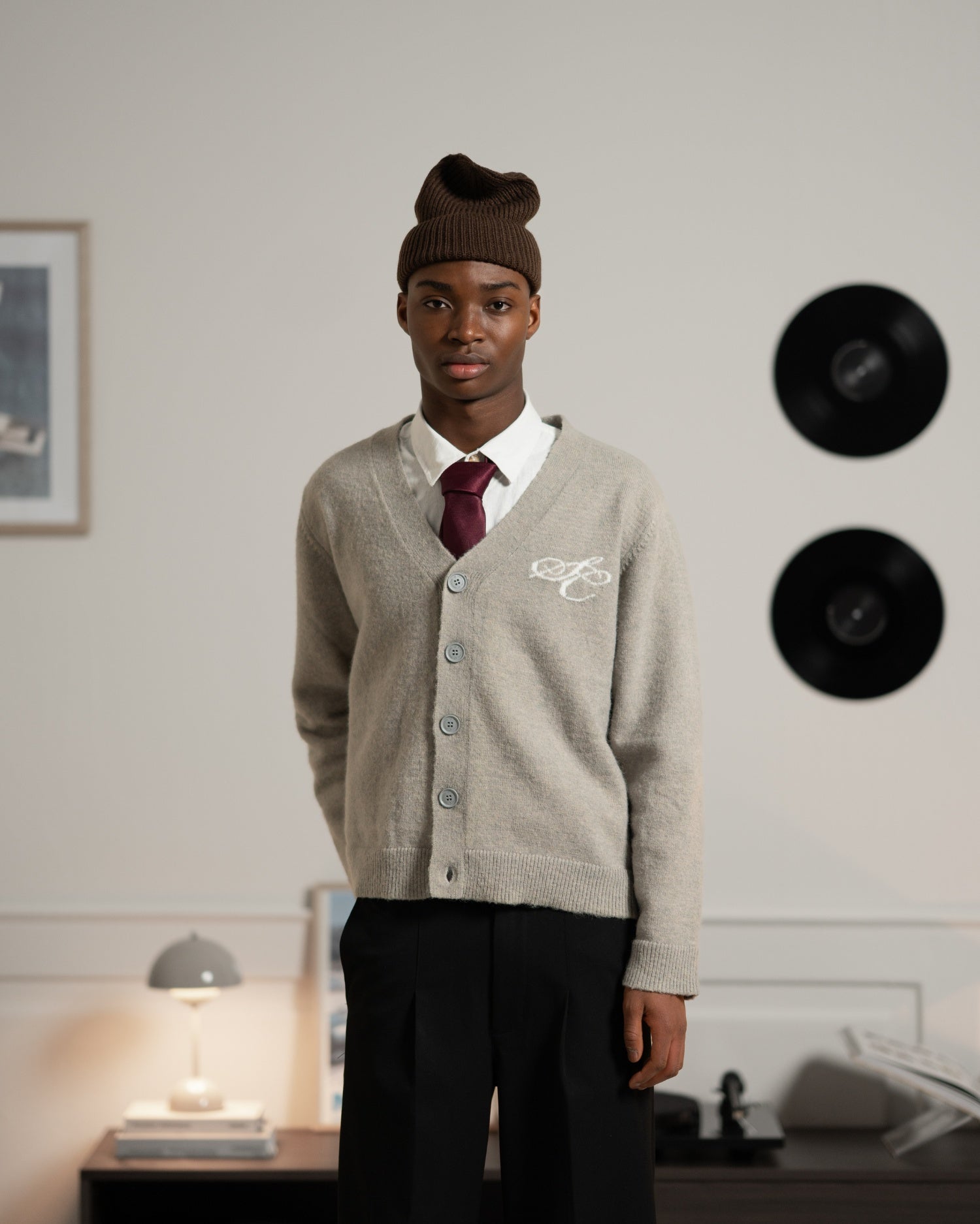 Strickjacke hellgrau